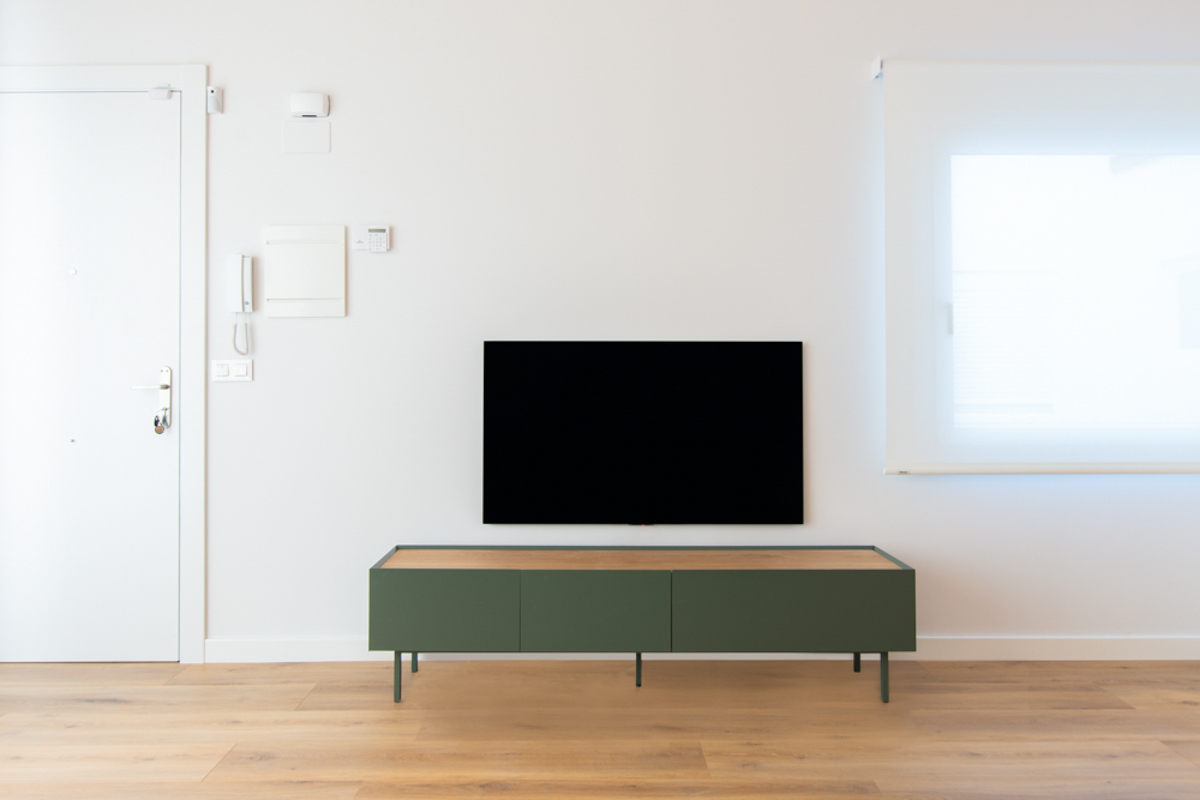 mueble de television, reforma de una vivienda, estudio de arquitectura e interiorismo de Zaragoza